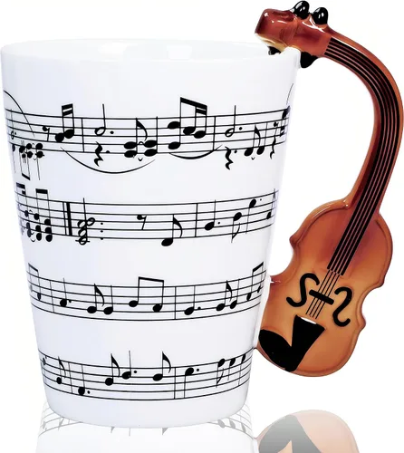 Miniatura 9 de Taza de guitarra, taza de café de guitarra, regalo para guitarristas músicos, taza de guitarra de 13.5 onzas, regalos para amantes de la música