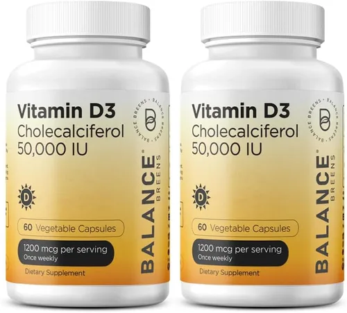 Miniatura 11 de Balance Breens Vitamina D3 50,000 UI - 60 cápsulas vegetales - Suplemento de vitamina D sin gluten de alta potencia sin OMG