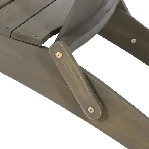 Miniatura 5 de Christopher Knight Home Zuma Silla Adirondack plegable para exteriores, madera de acacia, color gris