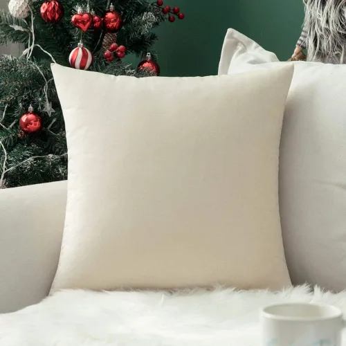 Miniatura 11 de MIULEE Funda de Almohada de Terciopelo Suave de Lujo Decorativa Funda de Cojín Decorativo Rectangular Individual para Sofá, Sillón, Dormitorio, Beige