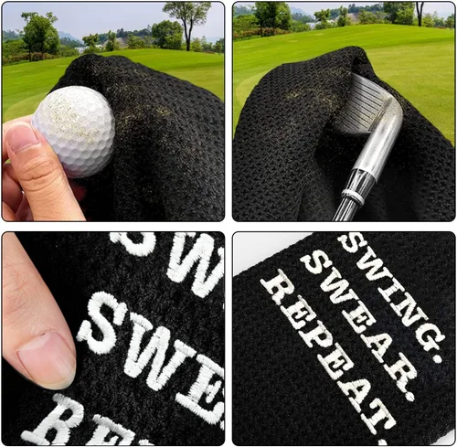 Miniatura 7 de Toalla de golf divertida, Best PAPA by Par, regalos de golf para hombres, accesorios de golf para hombres, toallas bordadas para bolsas con clip