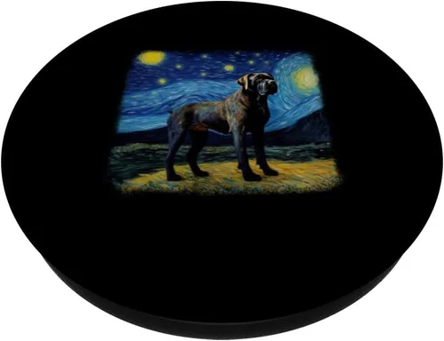 Miniatura 2 de Perro en noche estrellada van gogh Cane Corso PopSockets intercambiables PopGrip