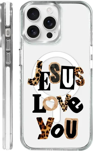 Miniatura 13 de Funda para iPhone 13/14 [compatible con Magsafe], funda magnética transparente de silicona a prueba de golpes con patrón de versículos de la Biblia