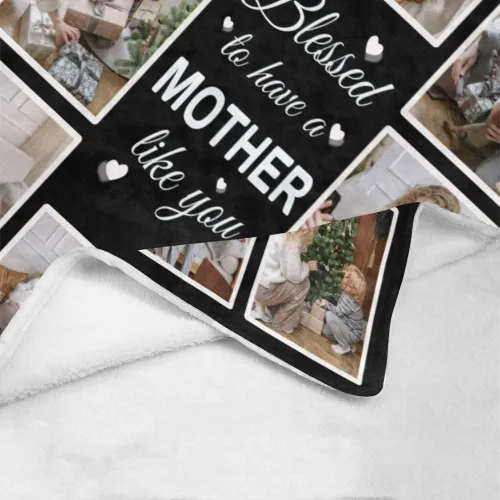 Miniatura 3 de HUGLAZY Regalos para el Día de la Madre Mantas Personalizadas con Fotos Texto Manta de Imagen Personalizada para Madre Mamá Regalo para Cumpleaños
