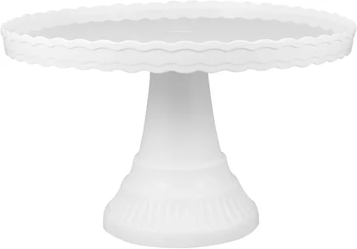 Miniatura 11 de PRETYZOOM Soporte de plástico para tartas con pies, redondo, soporte para cupcakes, cumpleaños, boda, elevado, para tartas, pasteles, macarrones