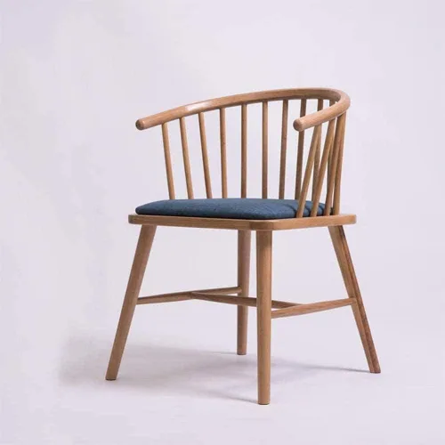 Miniatura 3 de Ocio Silla de madera maciza Mesa de comedor y silla Combinación Hotel Reposabrazos Respaldo Silla Silla de oficina Silla de escritorio (D)