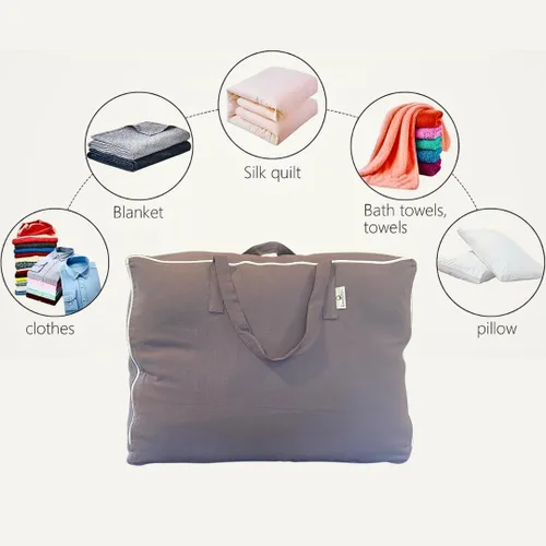 Miniatura 5 de Bolsa de almacenamiento para mantas y edredones con asas para edredones, mantas, ropa de cama y prendas de vestir Bolsa organizadora transpirable