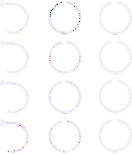 Miniatura 9 de D.Bella Aretes de nariz transparentes de 0.71 oz y 0.71 onzas (0.63 oz), en forma de L, aros de nariz Bioflex, pasadores de nariz rectos, retenedor
