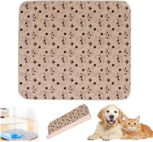 Almohadillas lavables para orina para perros con feromonas, almohadillas reutilizables para cachorros, lavables para perros y gatos (negro, XS: 12.7
