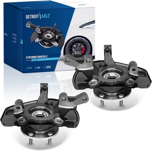 Detroit Axle - Nudillos de dirección delanteros y bujes de rodamiento de rueda para Dodge Caliber Jeep Patriot Compass 2007-2017, 2008 2009 2010