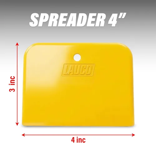 Miniatura 2 de LAUCO Esparcidores de relleno corporal (100 piezas) – Esparcidor de plástico reutilizable amarillo para rellenos automotrices, masillas, esmaltes