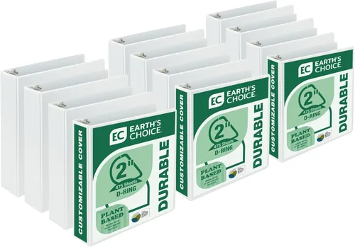 Miniatura 44 de Samsill Anillo redondo duradero de 1 pulgada a base de plantas, fabricado en Estados Unidos, carpeta de vistas, ecológico, certificado a base