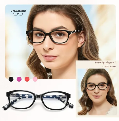 Miniatura 3 de EYEGUARD - Gafas de lectura con lunares de moda para mujer, 4 pares con bisagra de resorte