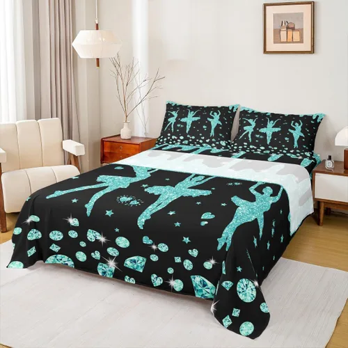 Miniatura 12 de Erosebridal Juego de sábanas de gimnasia para niñas y niños, tamaño individual, juego de sábanas de teñido anudado arcoíris, juego de ropa de cama