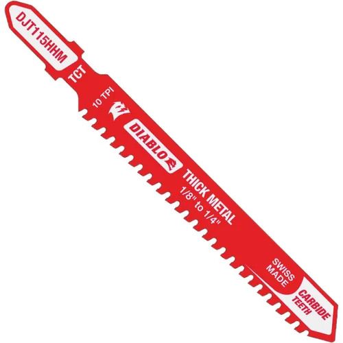 Miniatura 28 de Diablo Hojas de sierra de calar bimetálicas para corte de madera superior e inferior de acabado ultrafino, 4-5/8 pulgadas, 12 TPI, paquete de 5