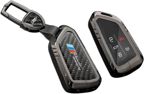 Miniatura 20 de Funda para llavero Honda con llavero, protección de aleación de zinc de fibra de carbono real compatible con 2022 2023 Accord Civic HR-V CR-V Pilot