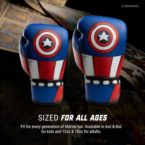 Miniatura 4 de Hayabusa Marvel - Guantes de boxeo clásicos para hombres, mujeres y niños – Con licencia oficial 16 oz 12 oz 8 oz 6 oz Entrenamiento, sparring