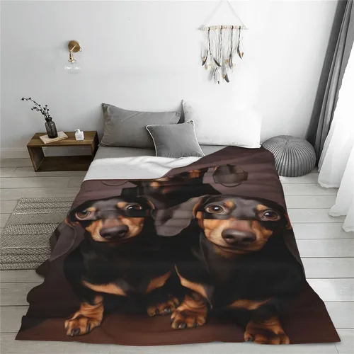 Miniatura 4 de Manta de perro salchicha de perro salchicha suave y cálida, manta de franela para perro, manta mullida de perro salchicha para mujeres, niñas