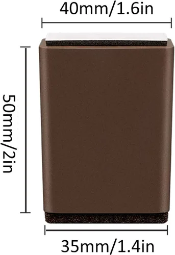 Miniatura 2 de Piernas autoadhesivas cuadradas/redondas para muebles, patas de mesa de café de 1.969 in de alto, cojín de patas de sofá silencioso, patas