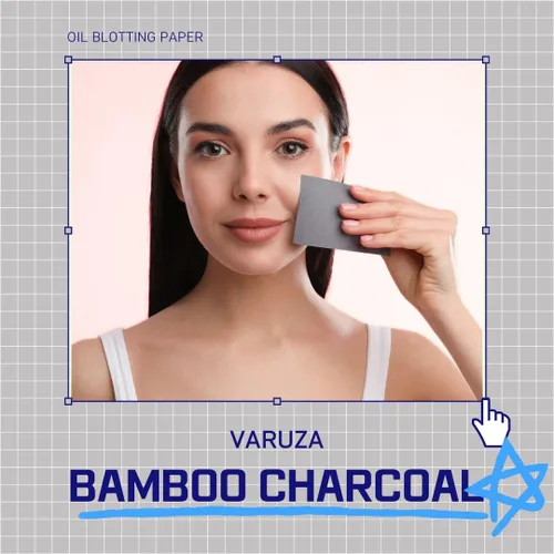 Miniatura 3 de [100 unidades + estuche de espejo] Hojas de secado de aceite de carbón de bambú natural para cara coreana con estuche de espejo