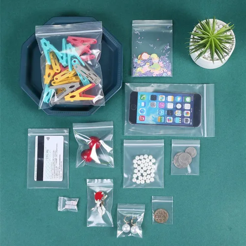 Miniatura 8 de Paquete de 20 bolsas grandes de 14 x 18 pulgadas con cierre de cremallera transparente de 4 mil, con cierre de cremallera, resistente, de plástico
