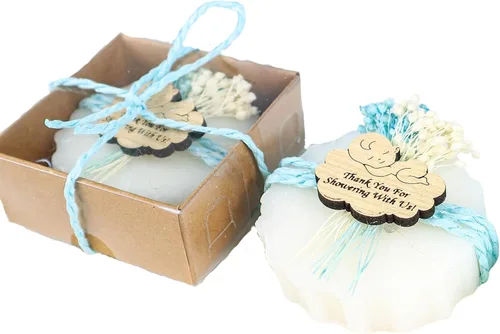 Miniatura 21 de Paquete de 10 decoraciones para baby shower de Happy Times Favors, regalos para baby shower, jabón mini vegano personalizado hecho a mano con aroma