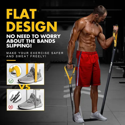 Miniatura 3 de Bandas de resistencia, banda de resistencia resistente con anclaje de puerta, asas, bandas de ejercicio para entrenar hombres y mujeres, ideal