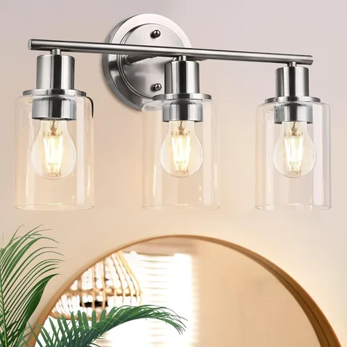 Miniatura 21 de 2 Light Bathroom Vanity Light Over Mirror - Black and Gold Farmhouse Wall Light for Bathroom Vanity Powder Room, Rustic Gooseneck Barn Style 2 Bulb
