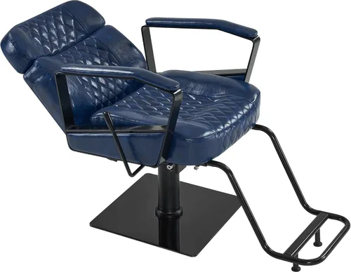 Miniatura 6 de BarberPub Silla clásica de peluquería, bomba hidráulica de 440 libras, silla reclinable manual para estilista, hogar y salón de belleza, barbería