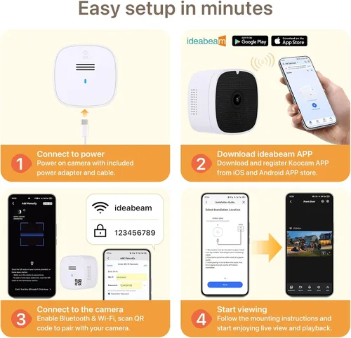 Miniatura 8 de Cámara de Ventana 3MP 2K, SpectraVivid Cámaras de Ventana con Visión Nocturna a Color AI para Seguridad del Hogar, WiFi 2.4G y 5G, Sirena