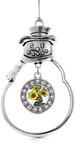 Miniatura 202 de Inspired Silver - Roller Queen - Adorno de Navidad plateado - Adorno circular para árbol de Navidad con circonita cúbica - Decoración colgante