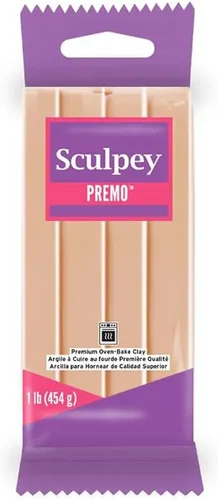Sculpey Premo Polímero Horno Horno Arcilla, Beige, No Tóxica, Barra de 1 libra, Ideal para la fabricación de joyas, vacaciones, bricolaje, medios