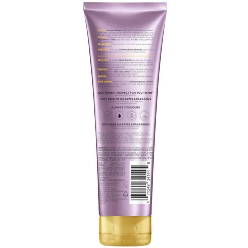 Miniatura 8 de L 'Oréal Paris Champú para rubios Everpure sin Sulfato, 8,5 onzas líquidas