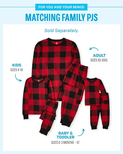 Miniatura 2 de The Children's Place Conjunto de pijama de Navidad alegre a juego para la familia del bebé, algodón