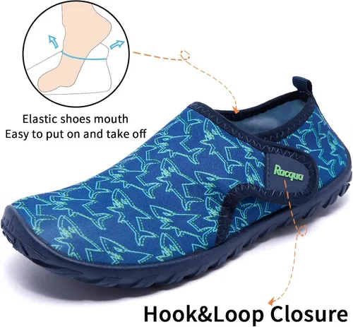Miniatura 16 de Racqua Zapatos de agua, de secado rápido, ligeros, deportivos, acuáticos, para niños pequeños y grandes