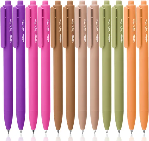 Miniatura 8 de Mr. Pen - Bolígrafos de gel retráctiles, paquete de 12, secado rápido, bolígrafos de gel de punta fina de 0.7mm, bolígrafos retráctiles, bolígrafos