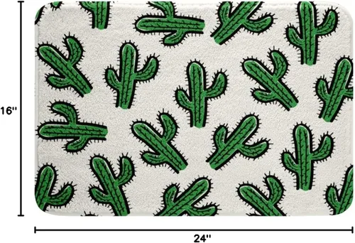 Miniatura 3 de Alfombras de baño de cactus para niños, 16 x 24 pulgadas, bohemias, suculentas, para decoración de baño, alfombras de baño botánicas para ducha