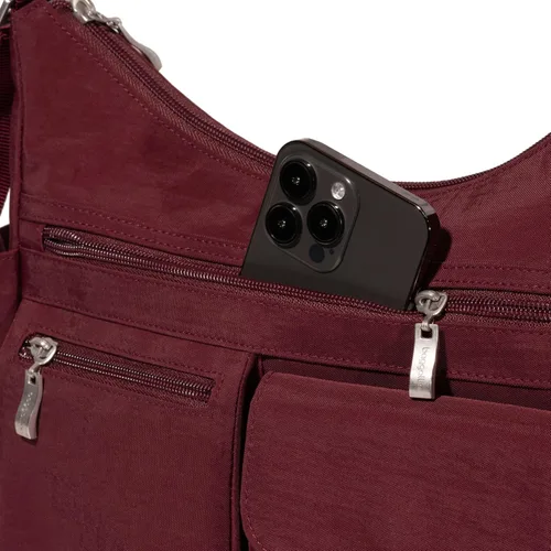 Miniatura 68 de Baggallini womens Everywhere Bagg Crossbody Women 11x9 Lightweight Nylon Hobo Water-resistant Travel Bag W/Rfid