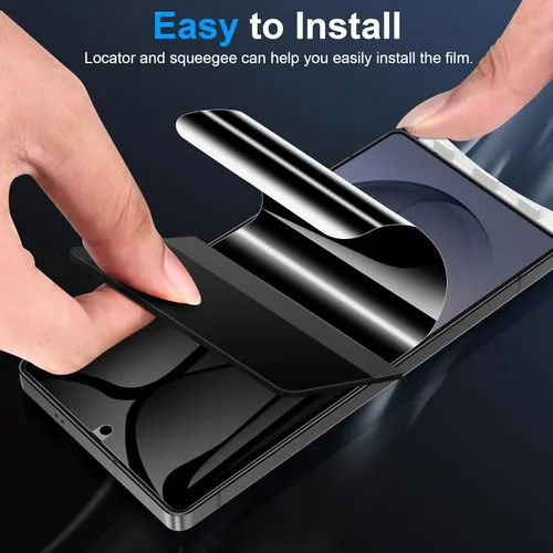 Miniatura 6 de LYWHL Paquete de 2 protectores de pantalla de privacidad para Samsung Galaxy S26 Ultra [como el desbloqueo original de huellas dactilares], película