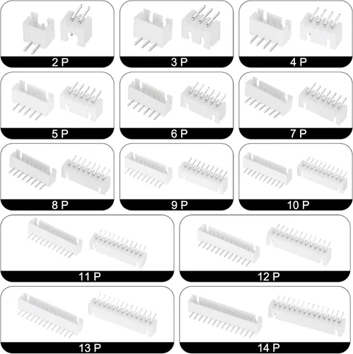 Miniatura 5 de MECCANIXITY Conector de 0.100 in, adaptador macho de 4 pines, cabezal de clavija de ángulo recto, enchufe blanco para conexión de cable a placa