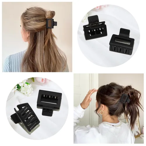 Miniatura 5 de Pinzas de garra para cabello para mujeres y niñas, pinzas cuadradas mate de 2" para cabello fino o grueso, pinzas antideslizantes para el cabello