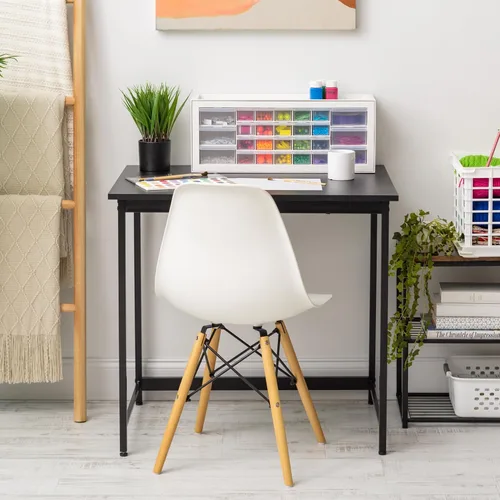 Miniatura 2 de IRIS USA, Inc. - Mesa moderna de oficina para laptop y computadora de 32 pulgadas para oficina en casa, superficie resistente al agua y a