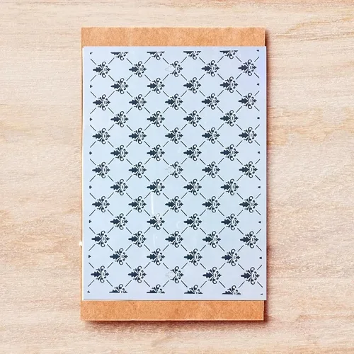 Miniatura 3 de TIAMECH Plantilla A4 reutilizable de líneas de símbolos pequeños para pintar, plantilla de capas de textura de cuadrícula, arte de pared