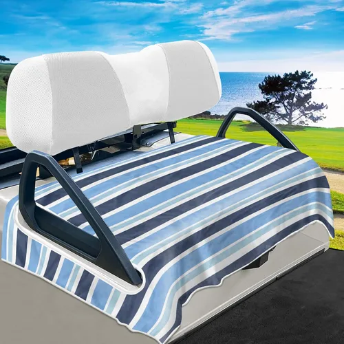 Miniatura 11 de YOKYHOM Fundas de asiento de carrito de golf para carritos de 2 y 4 pasajeros, manta suave de toalla de asiento que protege del calor, el frío