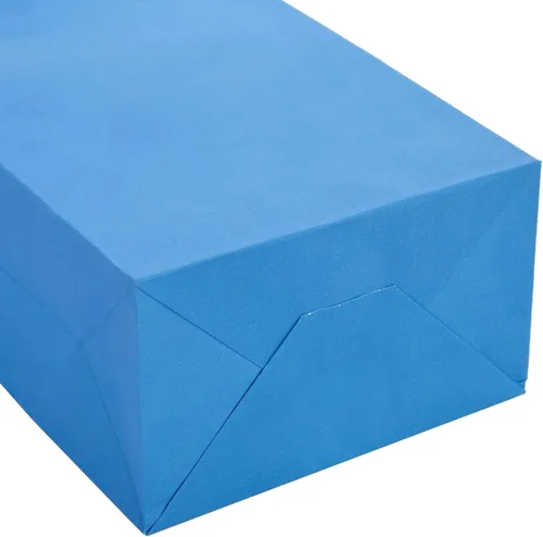 Miniatura 7 de BLUE PANDA Bolsas de regalo – 9 x 5 x 3 pulgadas, paquete de 25, color azul, bolsas de recuerdo de fiesta con asas para dulces y golosinas