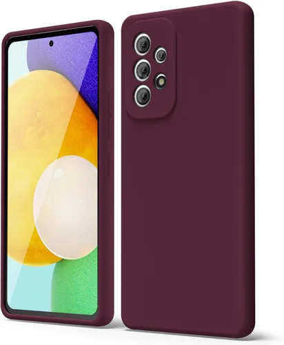 Miniatura 118 de oakxco Funda para teléfono Samsung Galaxy A12 con agarre de silicona líquida, linda delgada fina suave cubierta de gel de goma TPU lisa para mujeres