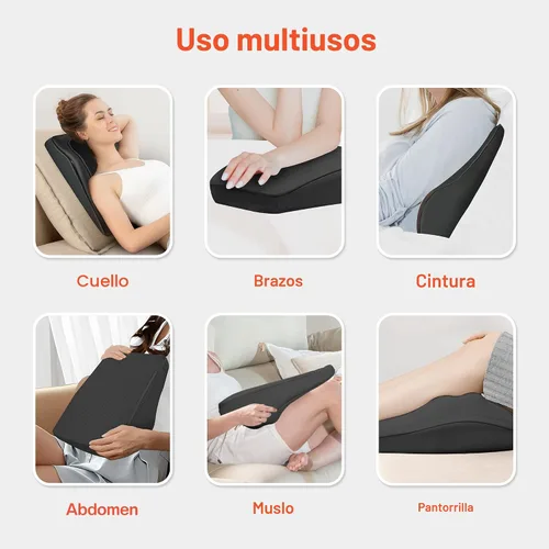 Miniatura 8 de COMFIER Masajeador de espalda con calor, masajeador shiatsu de tejido profundo para cuello y espalda, masajeador para aliviar el dolor de cuello