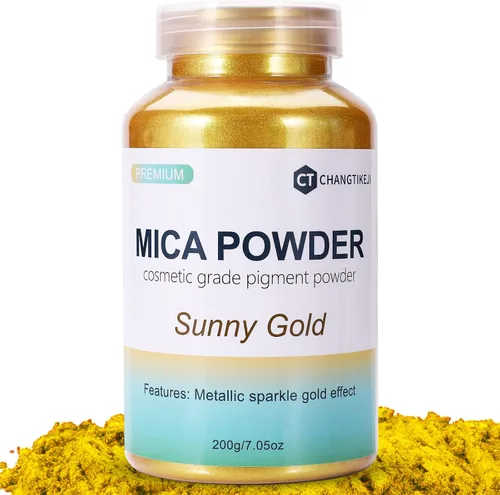 Miniatura 10 de CHANGTIKEJI Polvo de Mica ，100 Colores - 10g/Botella de Pigmento Natural para Resina Epóxica，Brillo de Labios，Sombra de Ojos,Ambientadores