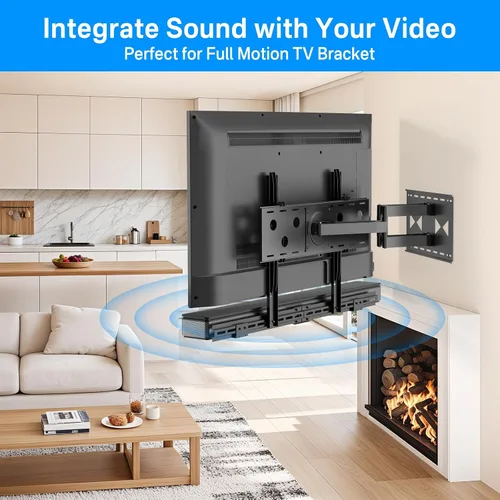 Miniatura 5 de Soportes para barra de sonido de alta resistencia para Samsung/LG/Sony/Vizio Soporte para barra de sonido debajo o encima de televisores Soporte