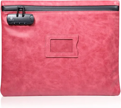 Miniatura 8 de KOSMCCO Bolsa de Notario con Cerradura, 13.6 x 10 Pulgadas Suministro de Servicio Pesado para Diario, Sello, Estampadora, Almohadilla de Tinta